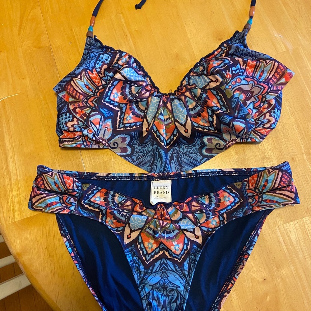 Lucky Brand multicolored bikini